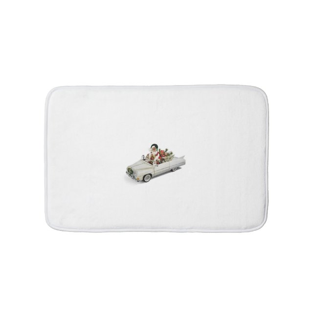 ***CADILLAC DRIVING SANTA CLAUS*** BATH MAT (Front)