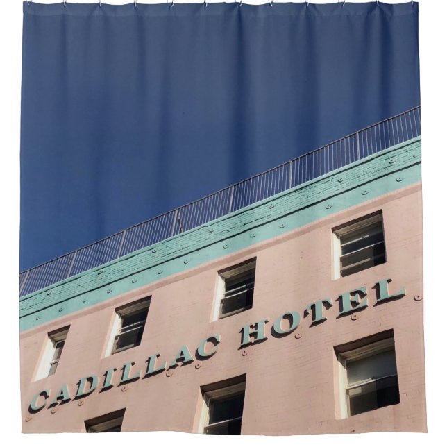 CADILLAC HOTEL BUILDING SHOWER CURTAIN (Front)