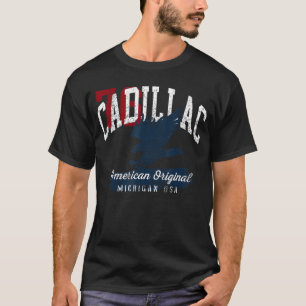 Cadillac Michigan Vintage Patriotic Sports girl T-Shirt