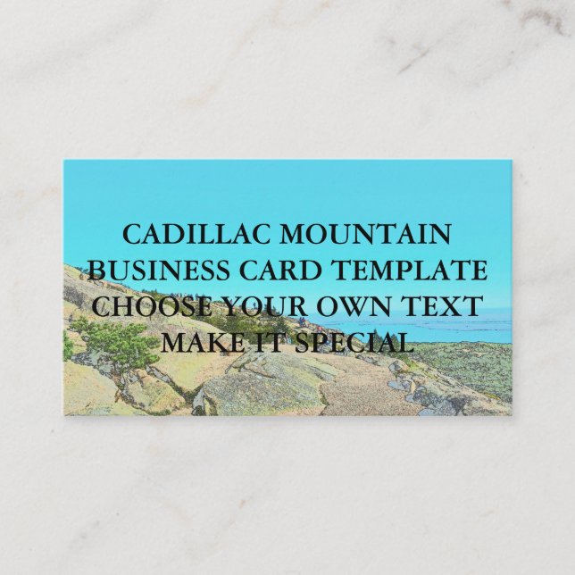 CADILLAC MOUNTAIN BUSINESS CARD TEMPLATE (Front)