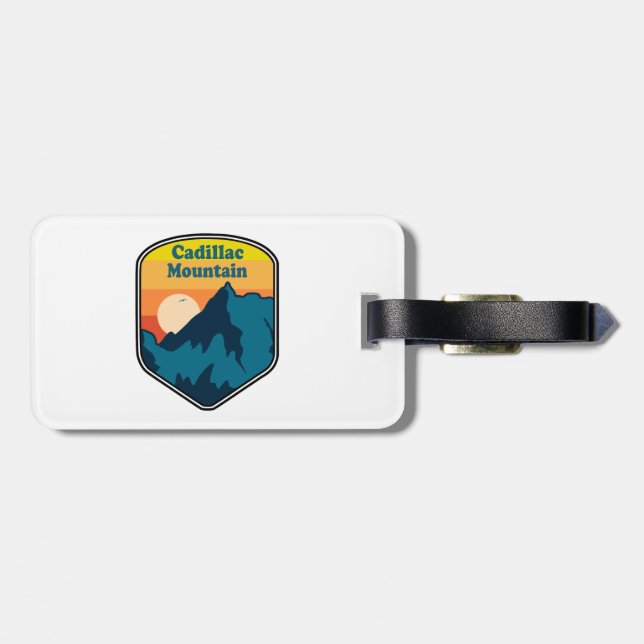 Cadillac Mountain Maine Sunrise Luggage Tag (Back Horizontal)