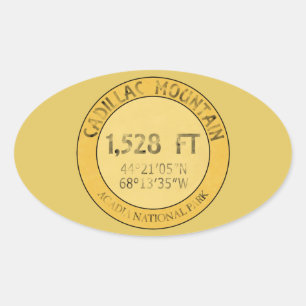 Cadillac Mountain Oval Sticker