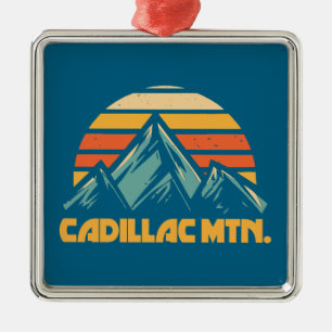 Cadillac Mountain Retro Turquoise Metal Tree Decoration