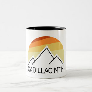 Cadillac Mountain Retro Two-Tone Coffee Mug