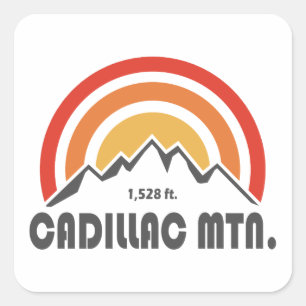 Cadillac Mountain Square Sticker