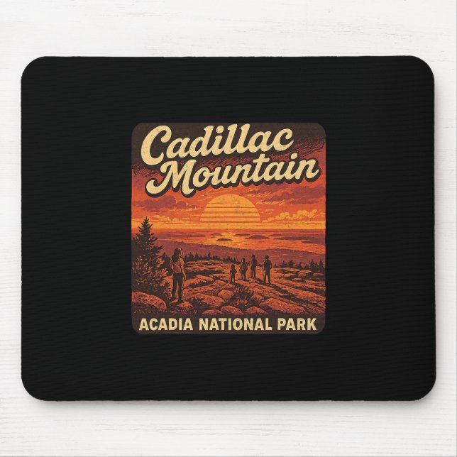 Cadillac Mountain Sunrise Maine Acadia National Pa Mouse Mat (Front)