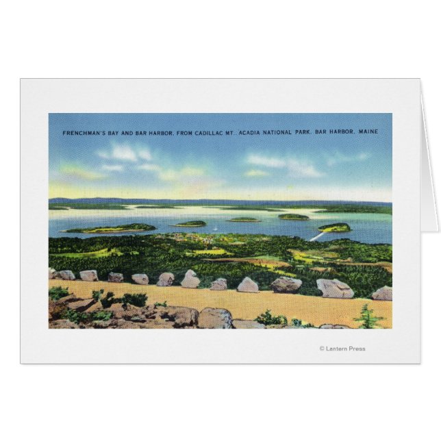 Cadillac Mt Summit View of Bar Harbour 2 (Front Horizontal)