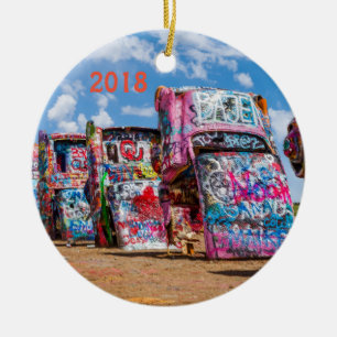 Cadillac Ranch, Texas Ceramic Tree Decoration
