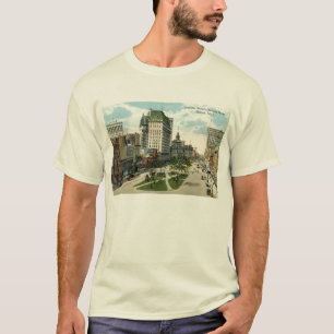 Cadillac Square, Detroit Michigan, 1915 Vintage T-Shirt