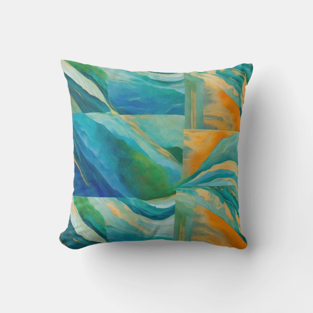 “Cádiz” A Colourful Tiled Effect Cushion (Front)