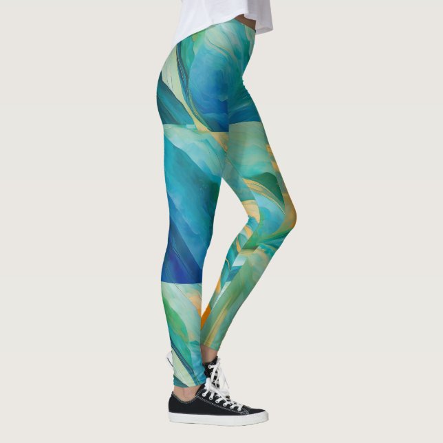 “Cádiz” A Colourful Tiled Effect Leggings (Right)