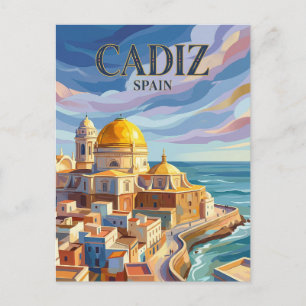 Cadiz Old Town Spain Postcard
