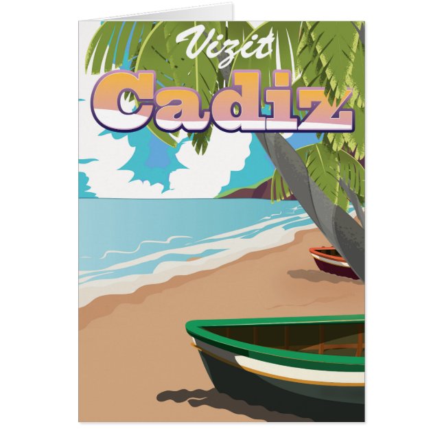 Cadiz Spain travel poster. (Front)