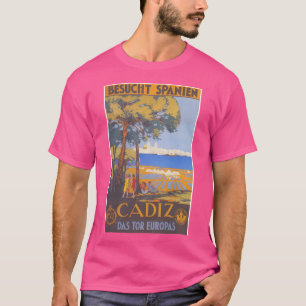 Cadiz Spain Vintage Travel Poster T-Shirt