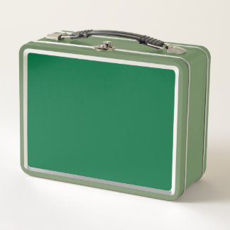 Cadmium green (solid color)  metal lunch box