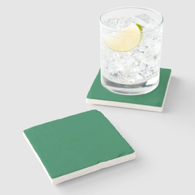 Cadmium green (solid color)  stone coaster (Side)