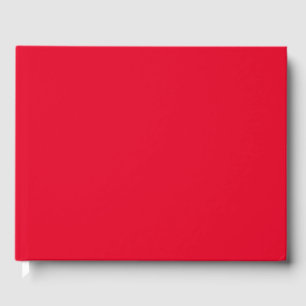 Cadmium Red Solid Colour Guest Book