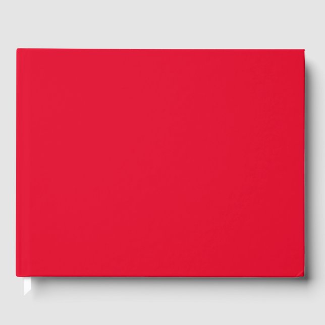 Cadmium Red Solid Colour Guest Book (Front)
