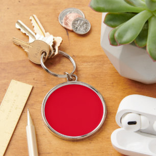 Cadmium Red Solid Colour Key Ring