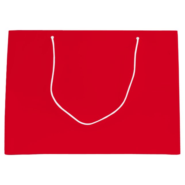 Cadmium Red Solid Colour Large Gift Bag (Front)