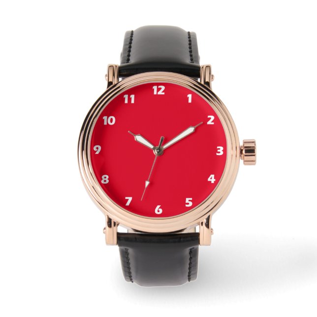 Cadmium Red Solid Colour Watch (Front)