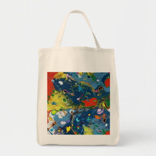 Cadmium Smash Organic Grocery Tote Bag