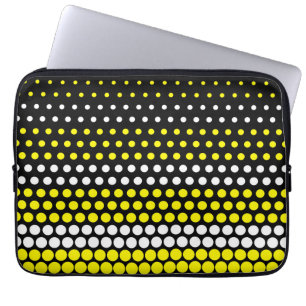 Cadmium Yellow and White Polka Dot Laptop Sleeve