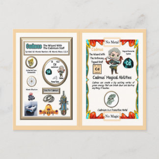 Cadmus Wizard - Cadmium Element Postcard