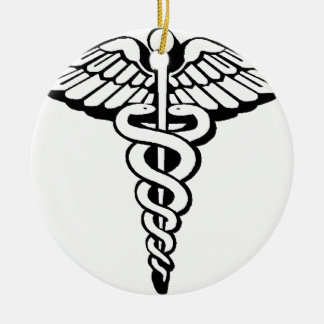 Caduceus Ceramic Tree Decoration
