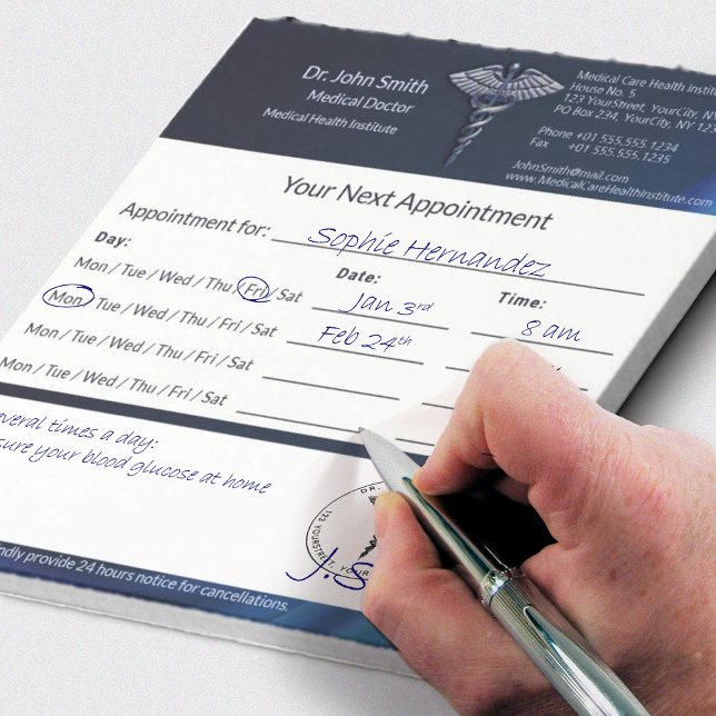 Caduceus Chrome Dark Holograph Medical Appointment Notepad (Creator Uploaded)