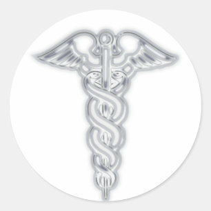 Caduceus Classic Round Sticker