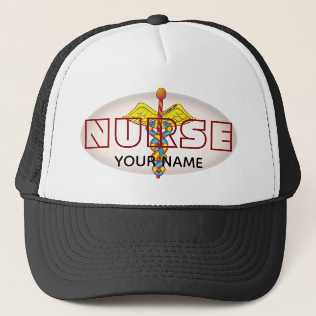 Caduceus custom Nurse  Hat (Front)