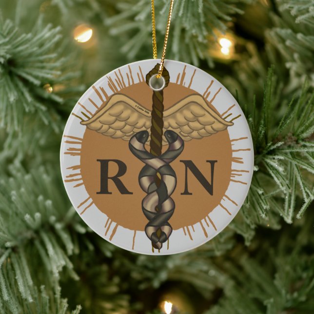 Caduceus custom RN nurse Ornament (Tree)