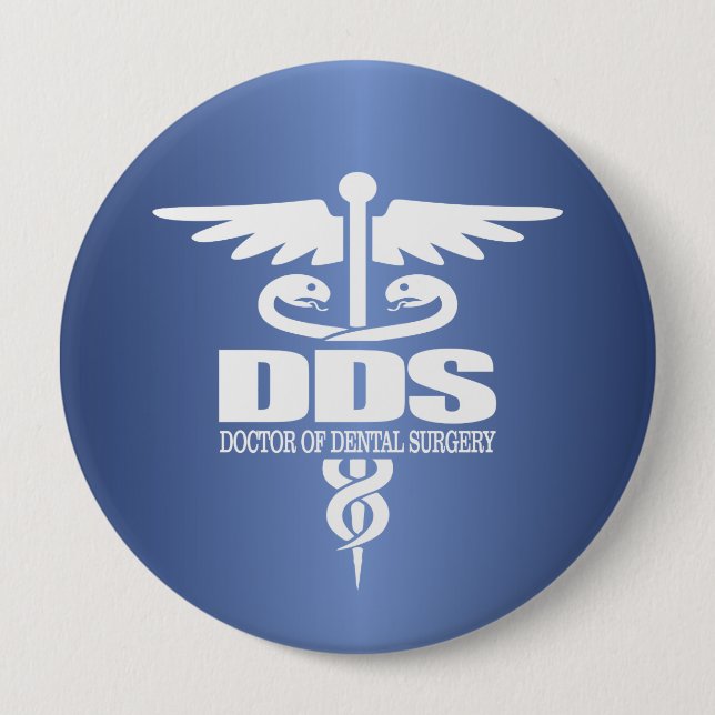 Caduceus DDS 10 Cm Round Badge (Front)