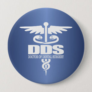 Caduceus DDS 10 Cm Round Badge