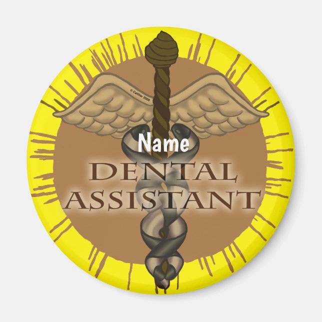 Caduceus Dental Assistant Magnet (Front)
