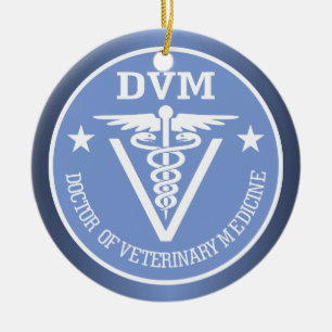 Caduceus DVM 2 Ceramic Tree Decoration