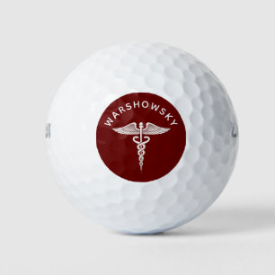 Caduceus Health Care Medical Snake Staff Golf Balls