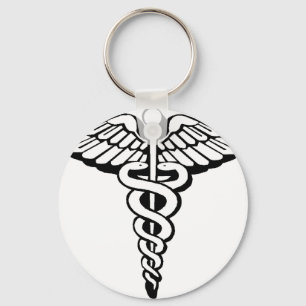 Caduceus Key Ring