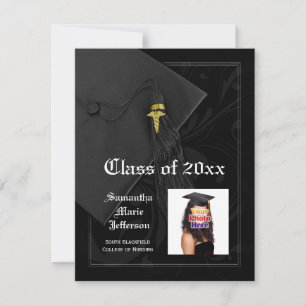 Caduceus Medical School or Nurse Photo Graduation Invitation