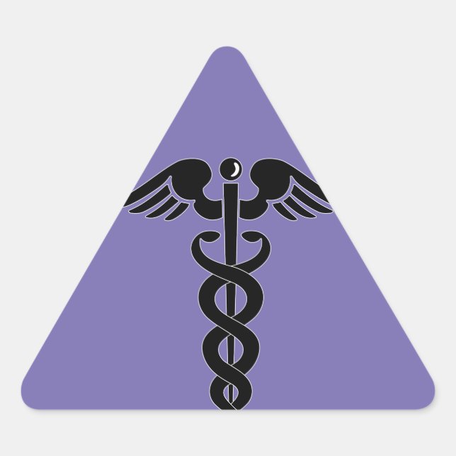 caduceus-medical-symbol-medical-logo triangle sticker (Front)