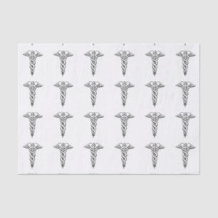 Caduceus Medical Symbol Tissue Paper