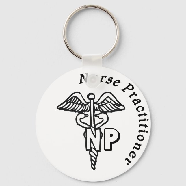 CADUCEUS NP LOGO NURSE PRACTITIONER KEY RING (Front)