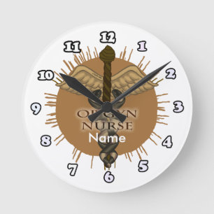 Caduceus OB Gyn Nurse clock
