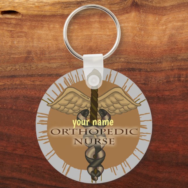 Caduceus Orthopaedic Nurse keychain (Front)