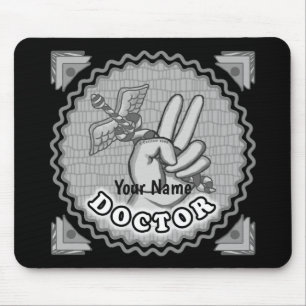 Caduceus peace doctor  mouse mat