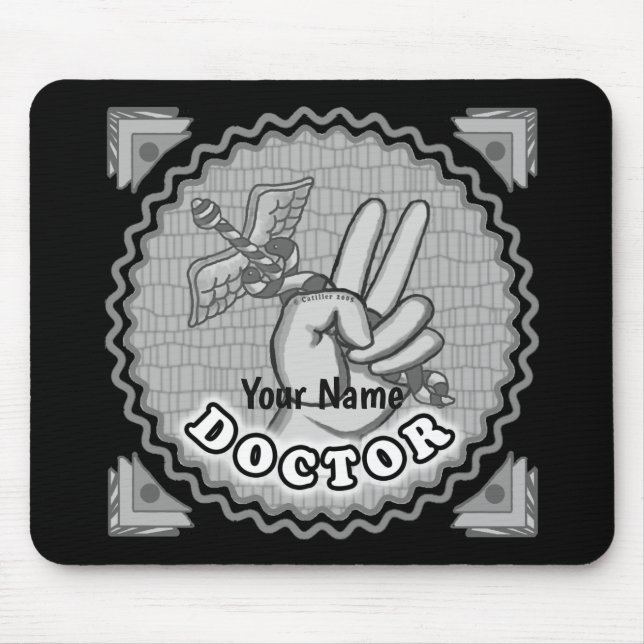 Caduceus peace doctor  mouse mat (Front)