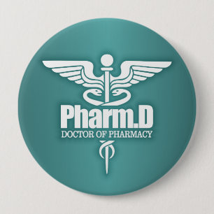 Caduceus PharmD 3 10 Cm Round Badge