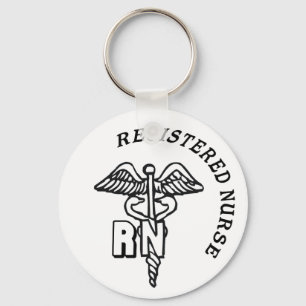 CADUCEUS RN LOGO REGISTERED NURSE KEY RING