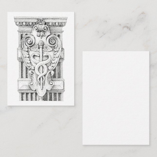 CADUCEUS STAFF 3.5x2.5 Flat Card (Front/Back)